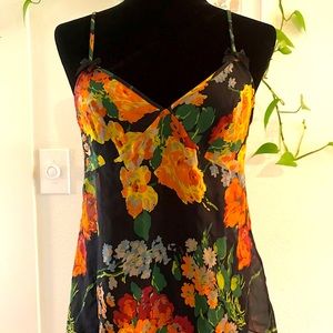 Agent Provocateur Black Fleura Floral Camisole Tank Top/Cami | AP Size 3 / US 6